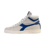 Basket montante cuir diadora game l high suede waxed - blanc cass� / bleu