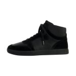 Basket montante cuir geox avola - noir - homme -  lacets / zip - confort exceptionnel