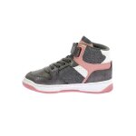 Basket montante cuir - kickers - kickado - gris rose argent - enfant - plat - mixte Basket montante cuir - kickers - kickado - gris rose argent - enfant - plat - mixte
