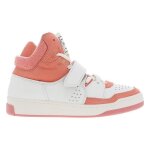 Baskets montantes cuir mjus orange - femme - cuir - saumon - blanc - mjus - adulte - scratch