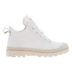 Baskets montantes femme - chattawak - toile blanche - lacets