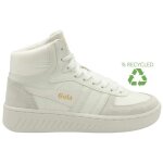 Baskets montantes femme gola slam trident - blanc - tige recycl�e - lacets