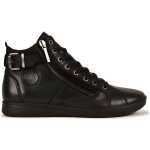Basket montante femme pataugas palme f4g - noir - cuir souple et flexible