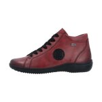Basket montante femme - remonte kostau - cuir rouge combi - fermeture  lacets / zip
