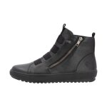 Basket montante femme - remonte maya en cuir noir - fermeture  zip