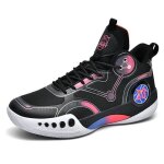 Baskets montante garon insfity - chaussures de sport en maille respirant antidrapant jogging - noir ...