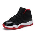 Baskets montante garon jeune chaussures de sport en maille respirant antidrapant gym - rouge