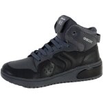 Basket montante geox garcons j xled b. a - synt + tumb. synt j947qa - noir / gris fonc
