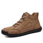 Baskets montantes homme en cuir nubuck - remycoo - ay? - brun - lacets