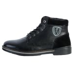 Basket montante homme - redskins - accro noir - cuir - lacets ronds - confort exceptionnel Basket montante homme - redskins - accro noir - cuir - lacets ronds - confort exceptionnel