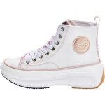 Basket montante - kaporal - christa - femme - blanc multi - fermeture  lacets - confort exceptionnel ...