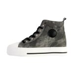 Basket montante a lacet kaporal tattoo - gris - kaporal - femme - cuir
