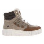 Baskets montantes plateformes mustang shoes femme beige