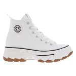 Baskets montantes plateforme refresh blanc - refresh - femme - textile - lacets - plateau