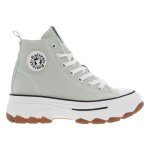 Baskets montantes plateforme - refresh - vert - femme - lacets et zip lat�ral