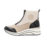 Basket montante - remonte - leo - beige - combi - zip - compensé - femme Basket montante - remonte - leo - beige - combi - zip - compensé - femme