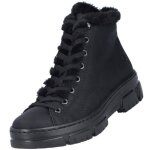 Baskets montantes rieker femme noir - semelle compense et doublure chaude