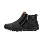Basket montante - rieker - ravi - noir - fermeture  zip - femme - talon plat