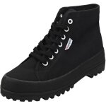 Basket montante superga - 2341 - alpina - noir - tige en toile - lacets