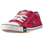Baskets - mustang - low top - rouge - toile - lacets Baskets - mustang - low top - rouge - toile - lacets
