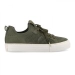Baskets no name - arcade fly - femme - vert - textile - lacets