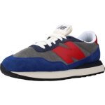 Basket new balance 237 - homme - bleu - tige textile et en daim - semelle en caoutchouc