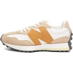 Basket new balance 327 - beige orange - tige en nylon et en cuir su�de - logo new balance