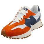 Baskets - new balance - 327 - homme - orange - textile et daim - lacets - 41. 5 eu