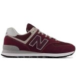 Basket new balance 574 - rouge - cuir - lacets Basket new balance 574 - rouge - cuir - lacets