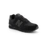 Basket new balance gc574 junior - homme - cuir - noir - adulte - plat - lacets