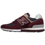 Baskets new balance om576 - bordeaux - rouge - homme - lacets - cuir