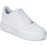 Baskets nike air force 1 07 lv 315312 111 blanc - lacets - homme femme mixte