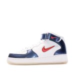 Baskets blanches / bleu mixte nike air force 1 mid