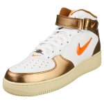 Baskets nike air force 1 mid qs dh5623 - 100 - homme - or blanc - 45 eu