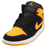 Baskets - nike - air jordan 1 mid se - homme - cuir - lacets - orange noire