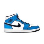 Baskets - nike - air jordan 1 mid se - bleu - homme - lacets Baskets - nike - air jordan 1 mid se - bleu - homme - lacets