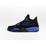 Baskets nike air jordan 4 retro - homme et femme - bleu noir - cuir - lacets - plat Baskets nike air jordan 4 retro - homme et femme - bleu noir - cuir - lacets - plat