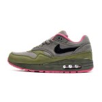 Baskets nike air max 1 homme chaussures entra�nement de sport vert rose