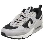 Baskets - nike - air max 90 futura - femme - gris noir - cuir et textile - lacets - 40 eu