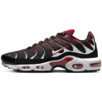Basket nike air max plus - dm0032 - 004 - noir rouge - tige en cuir mesh - semelle en caoutchouc