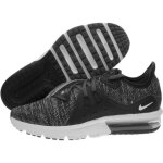 Basket nike air max sequent 3 (gs) - nike - enfant - garon - noir - lacets - plat - synthtique