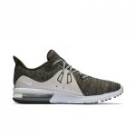 Basket nike air max sequent 3 - nike - homme - running - vert - amorti efficace