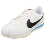 Baskets - nike - cortez - homme - blanc noir - cuir - lacets - 47 eu