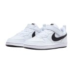 Baskets - nike - court borough low recraft (ps) - enfant - blanc - noir - scratch