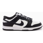 Basket nike dunk low retro - blanc / noir - adulte - cuir - lacets - effet color block
