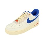 Baskets nike femme air force 1 07 lx - blanc - bleu - lacets - plat - cuir