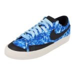 Baskets nike femme blazer low 77 dm3038 - bleu - textile - lacets