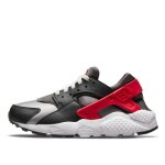 Basket nike huarache run junior - gris rouge blanc - lacets - mixte