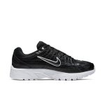 Basket nike p - 6000 - femme - cuir - noir - lacets