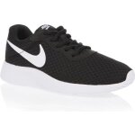 Baskets nike tanjun noir / blanc femme - textile - lacets - plat